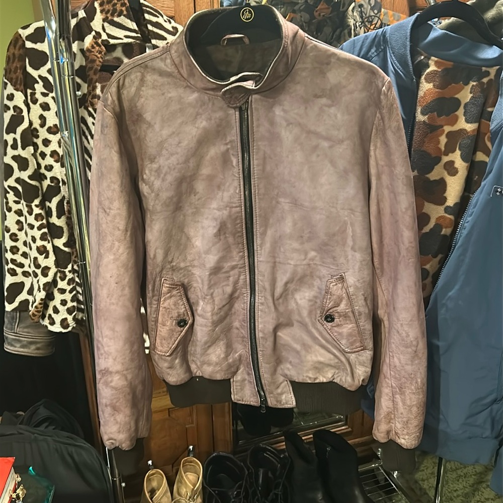 Dacuts Italian Purple Leather Bomber